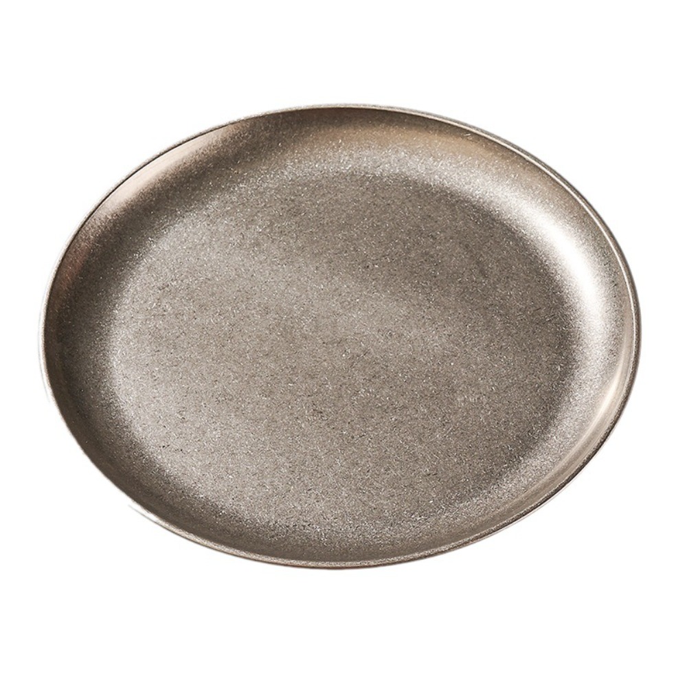 Outdoor Furniture Vintage - Tableware Stainless Steel Steak Plate Vintage