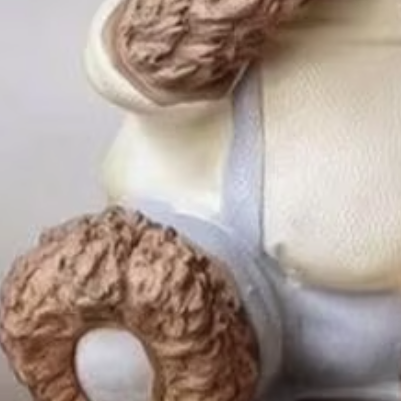 Outdoor Furniture Vintage - 2Pcs Cartoon Couple Bear Figurine Handmade
