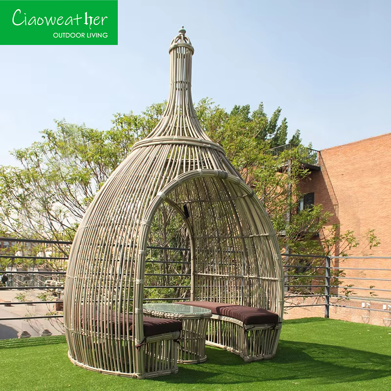 Outdoor Daybed Furniture - Outdoor Garden Patio Daybed PE Plastic
