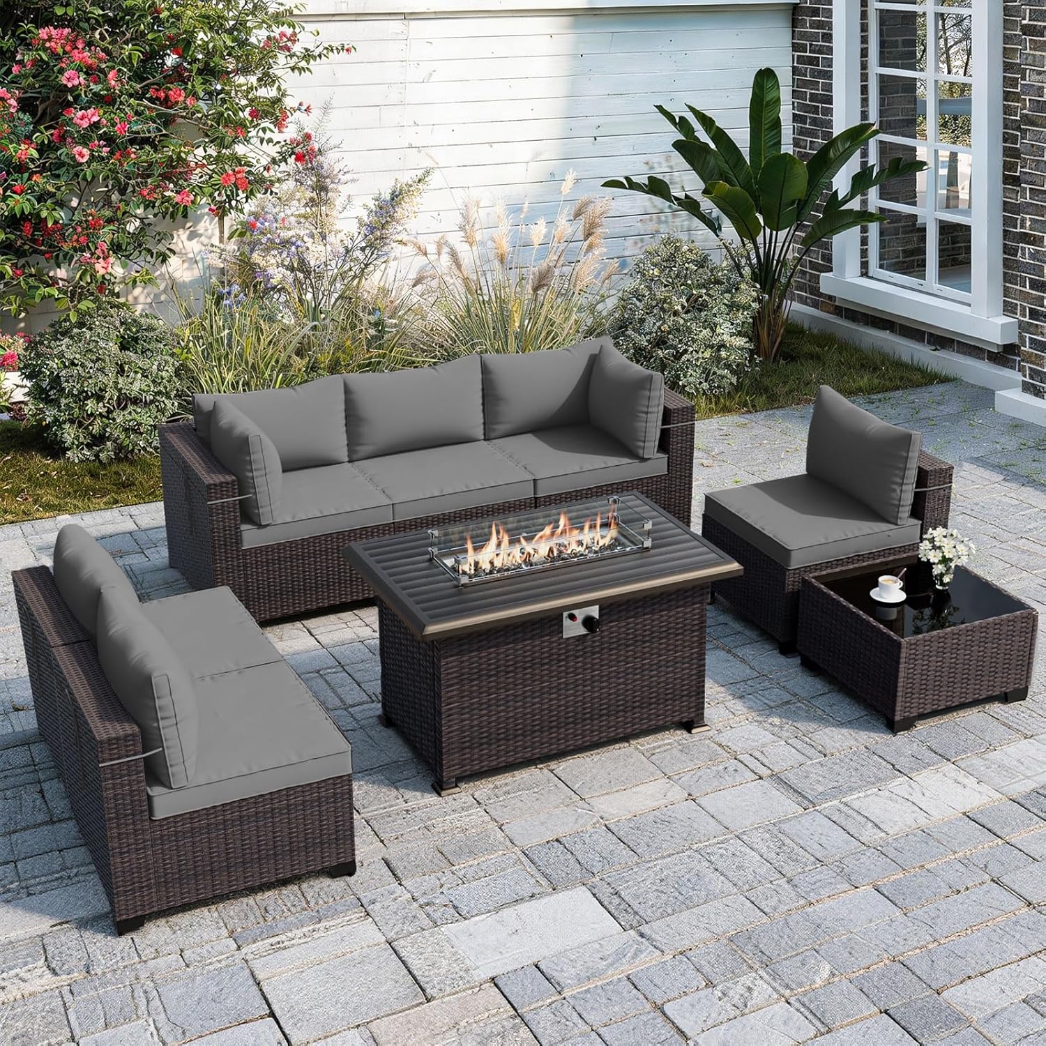 Outdoor Furniture And Fire Pit - Patio Furniture Set with Fire Pit