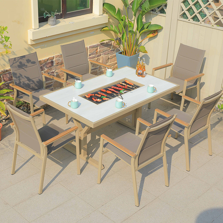 Hot Sale Cast Aluminum Fire Pi - đánh giá và giá Outdoor Furniture And Fire Pit
