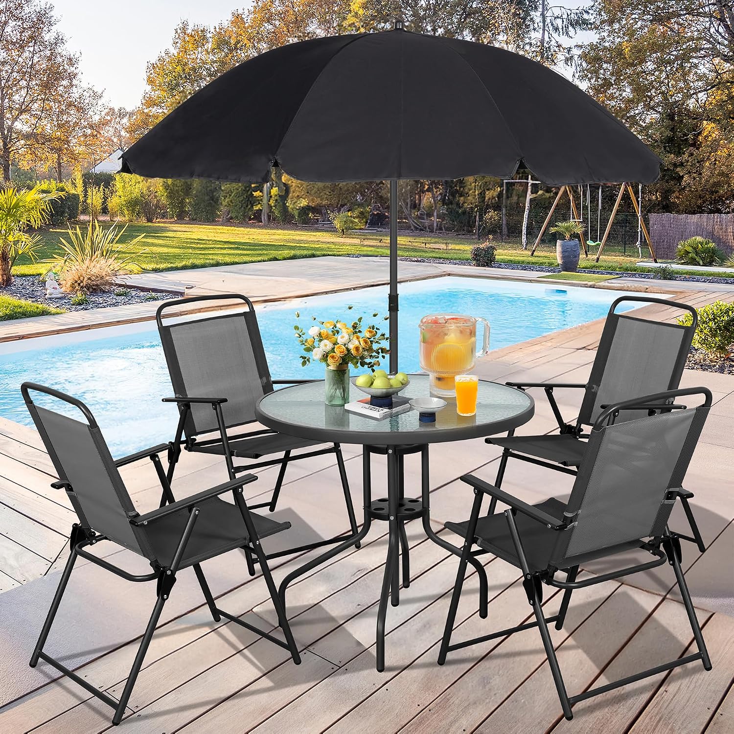 Metal Patio Dining Set Outdoor - đánh giá và giá Outdoor Furniture Polywood