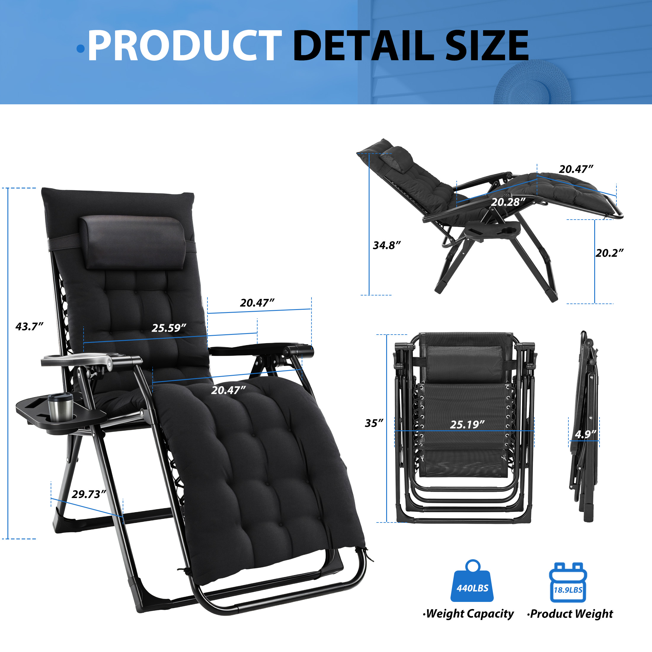 MCQ Zero Gravity Cushioned Lou - đánh giá và giá Outdoor Furniture Polywood