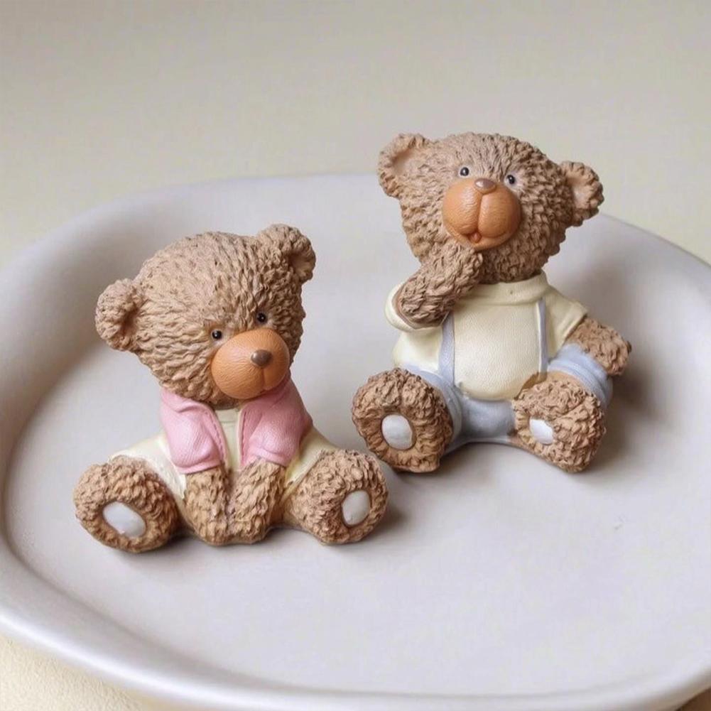 2Pcs Cartoon Couple Bear Figur - đánh giá và giá Outdoor Furniture Vintage