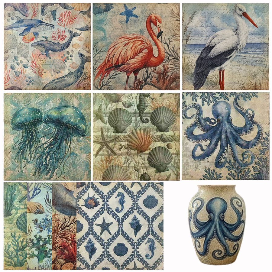 20Pcs Vintage Ocean Sea Life D - đánh giá và giá Outdoor Furniture Vintage