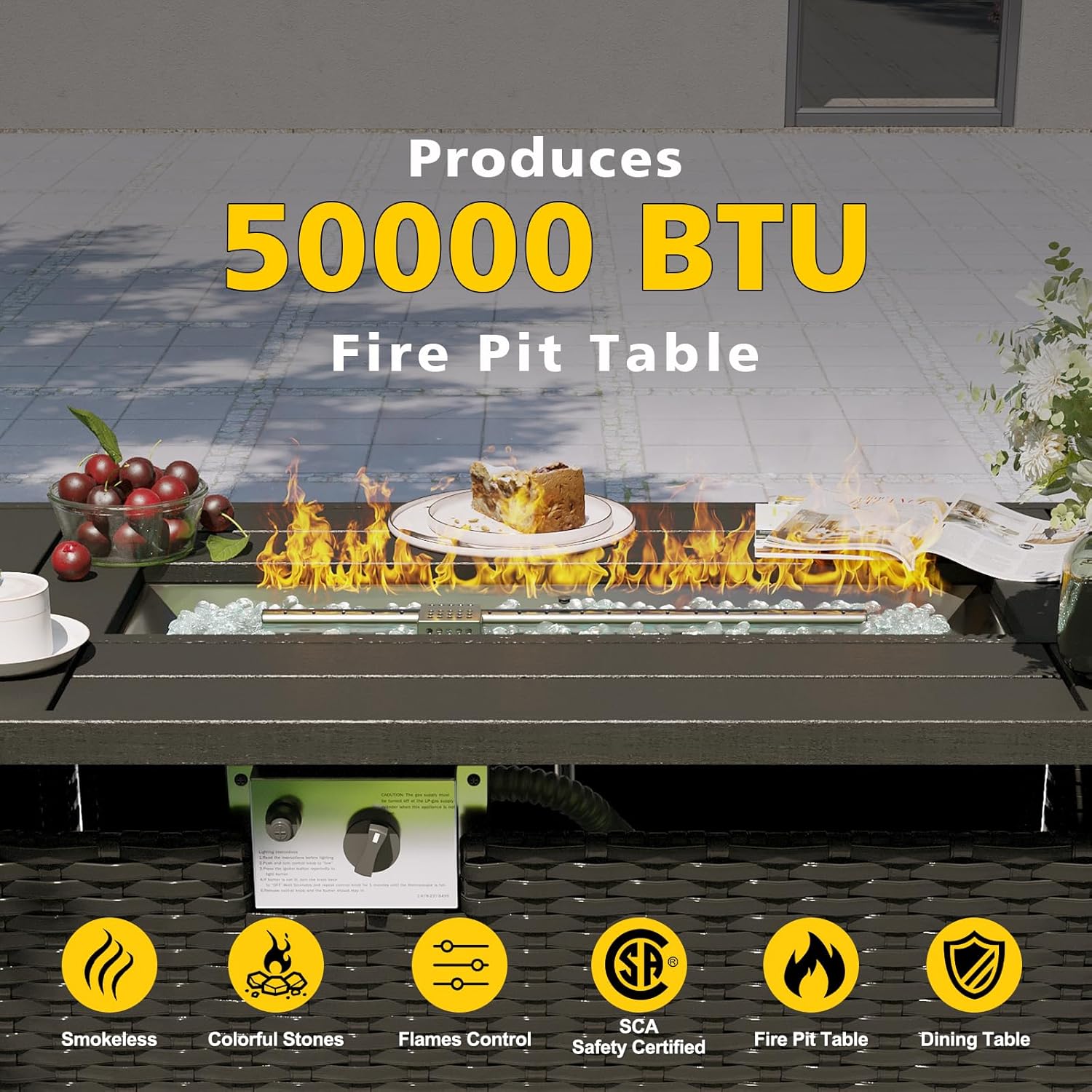Patio Furniture Set with Fire  - đánh giá và giá Outdoor Furniture And Fire Pit
