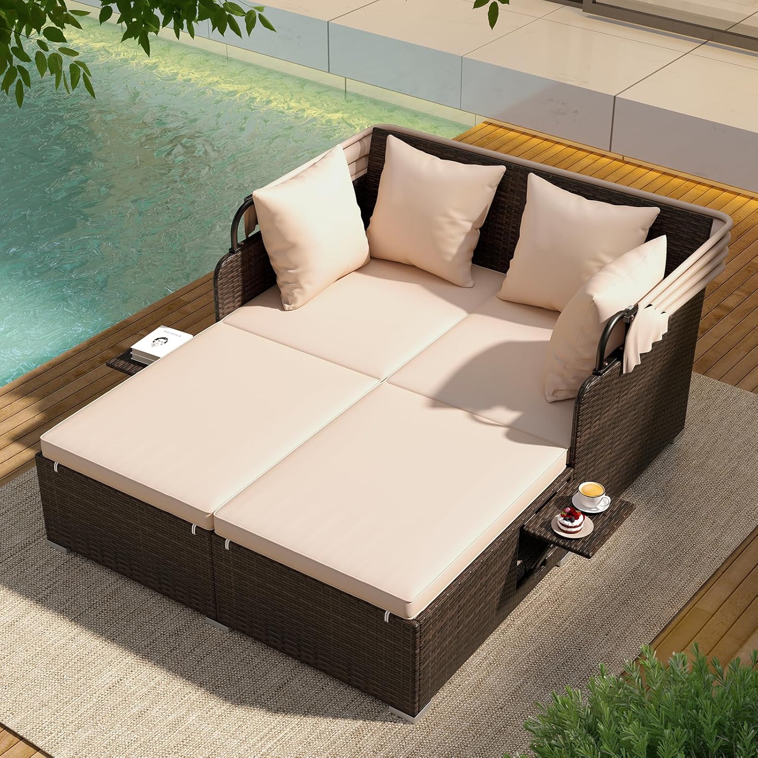 Outdoor Daybed, 2-Person Wicke - đánh giá và giá Outdoor Daybed Furniture