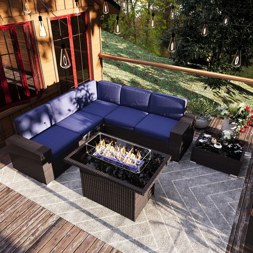 7-Piece Outdoor Patio Furnitur - đánh giá và giá Outdoor Furniture And Fire Pit