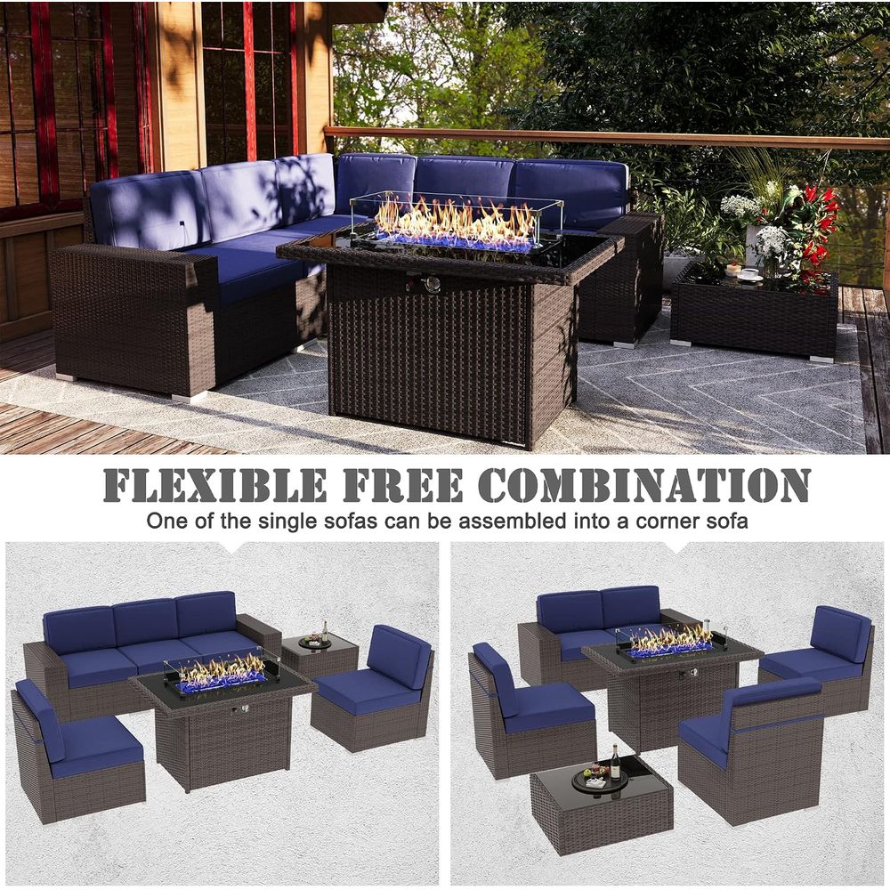 7-Piece Outdoor Patio Furnitur - đánh giá và giá Outdoor Furniture And Fire Pit