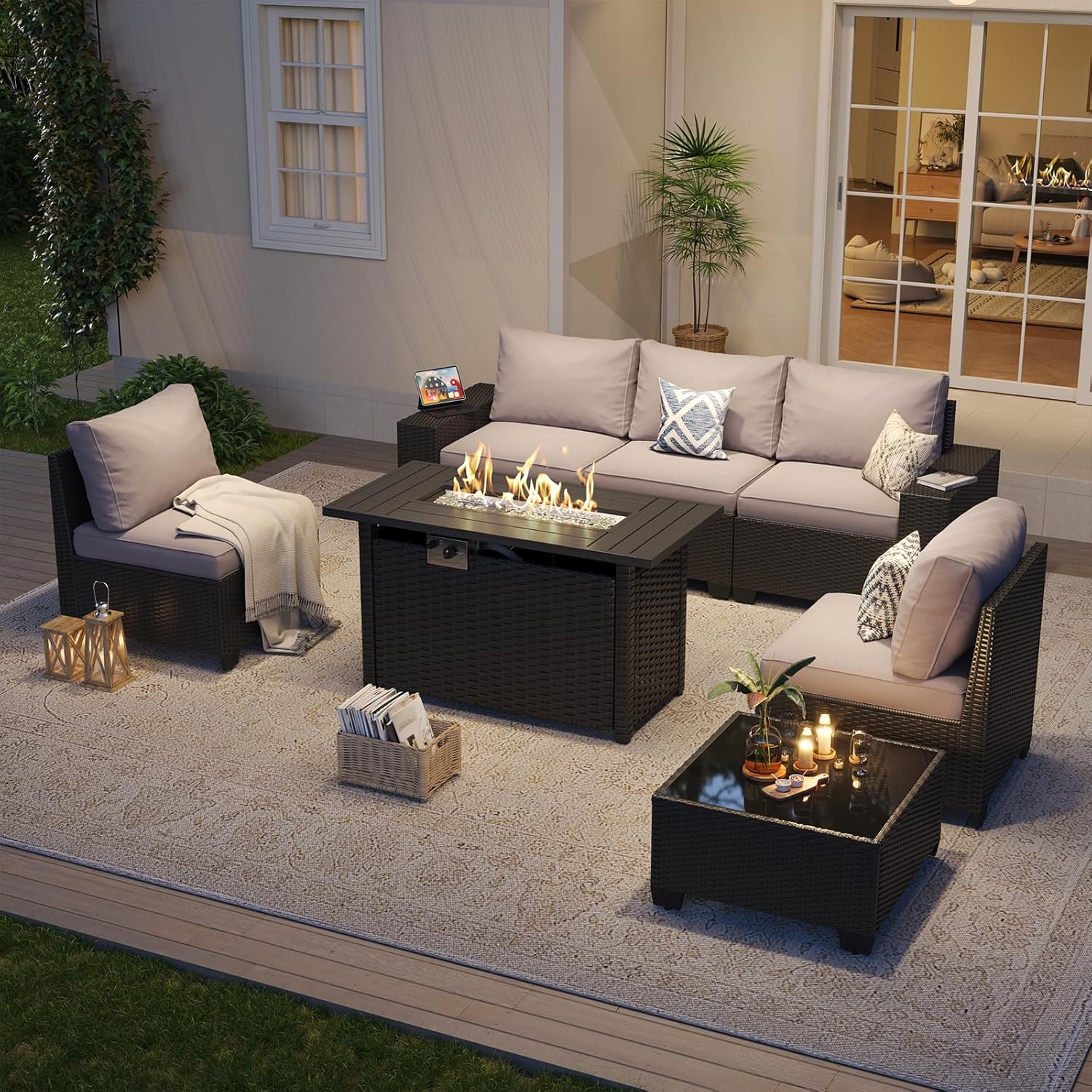 Outdoor Patio Furniture Set wi - đánh giá và giá Outdoor Furniture And Fire Pit