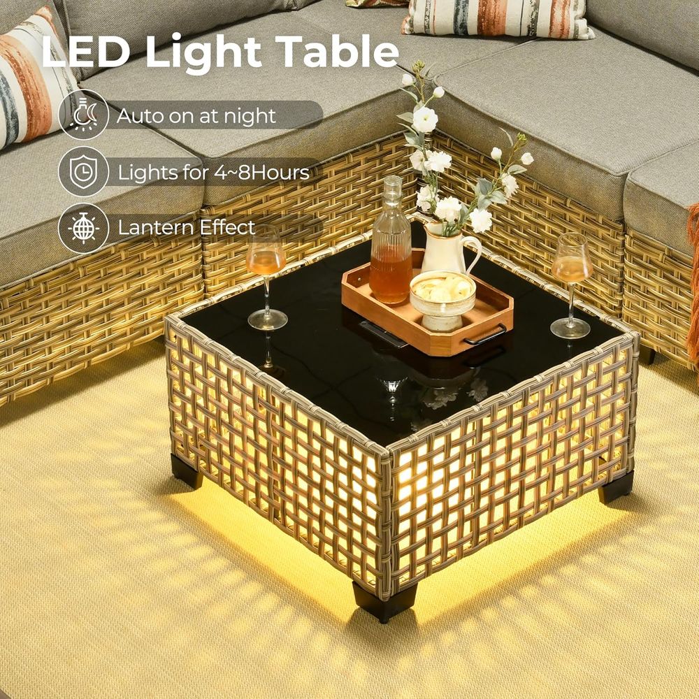 L-Shaped Outdoor Sectional Pat - đánh giá và giá Outdoor Furniture And Fire Pit