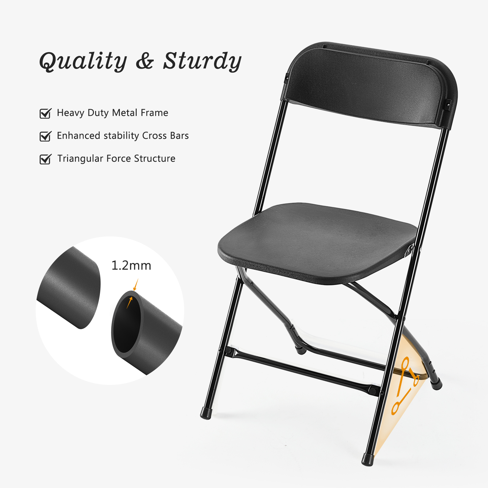 JHK Plastic Folding Chair 4/6  - đánh giá và giá Outdoor Furniture Polywood