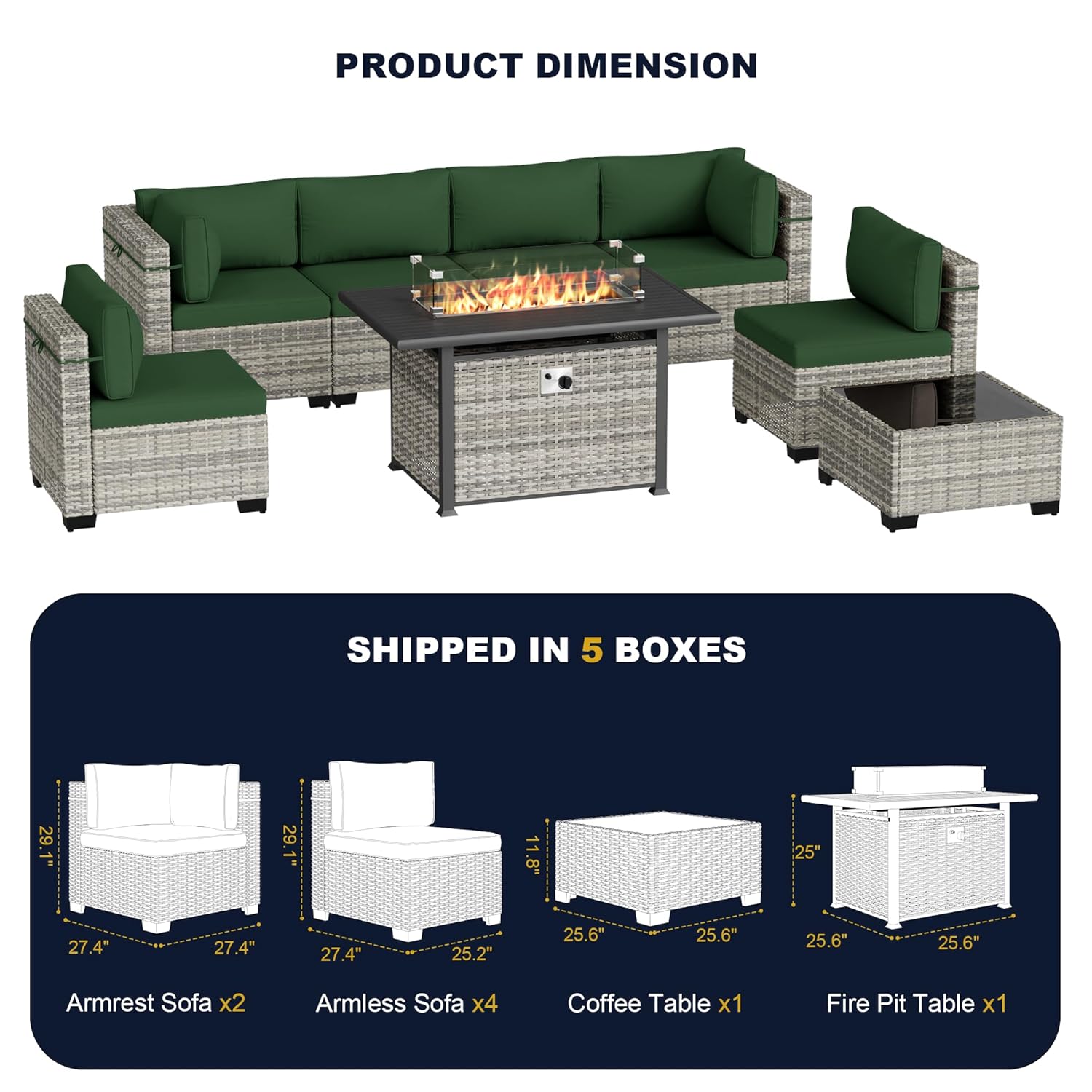 8-Piece Outdoor Patio Furnitur - đánh giá và giá Outdoor Furniture And Fire Pit